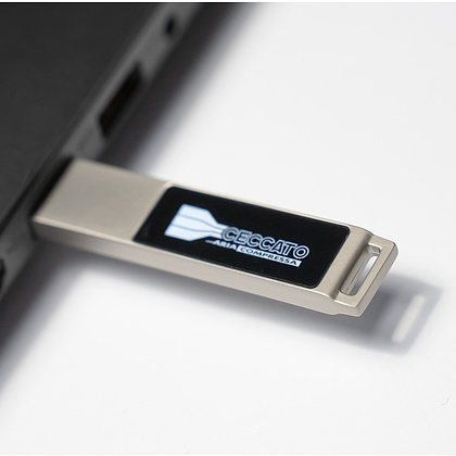 USB Flash накопитель 2.0 "Led" с подсветкой, 8 Gb, серебристый - 3