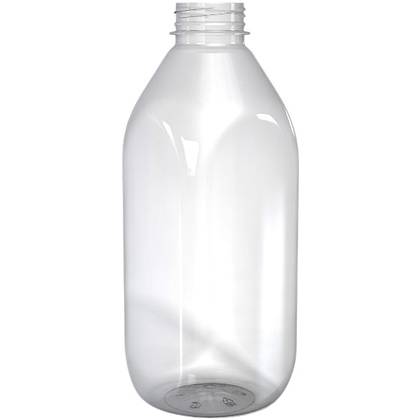 Бутылка для напитков, пластик, 1000 мл, прозрачная, 50 шт/упак