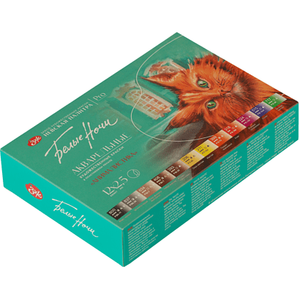 Краски акварельные "Белые ночи анималистика", 12 цветов, кюветы - 5