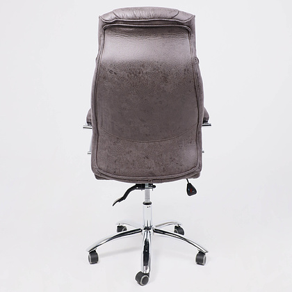 Кресло для руководителя AksHome "Legran", ткань, хром, коричневый - 4