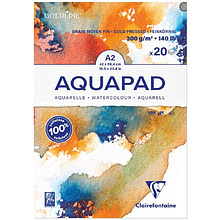 Блок-склейка бумаги для акварели "Goldline Aqua", А2, 300 г/м2, 20 листов