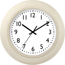 Часы настенные круглые "71712205", пластик, бежевый
