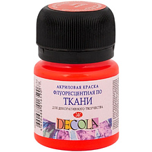 Краска акриловая по ткани неон "Декола", 20 мл