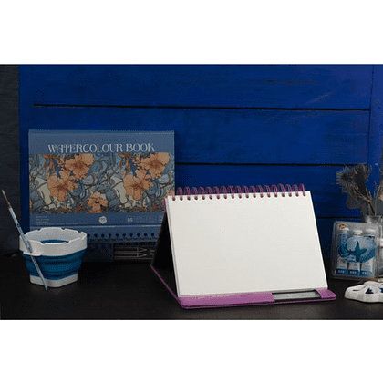 Скетчбук для акварели "Ладога", 17,5х25 см, 20 листов, синий - 10