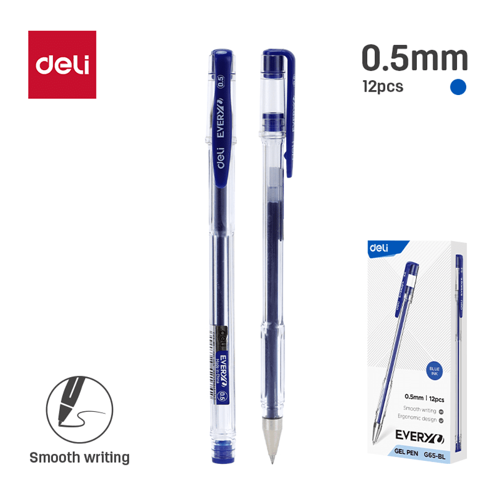 Ручка гелевая "Every", 0.5 мм, прозрачный - 3