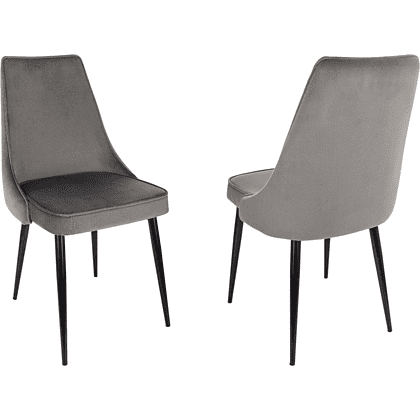 Стул Бюрократ "CH-K4_2", ткань, темно-серый, металл,  комплект 2 штуки