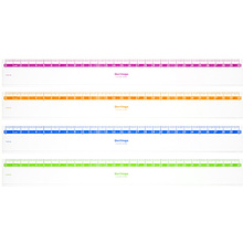 Линейка "Color" 30 см, пластик, прозрачный, ассорти