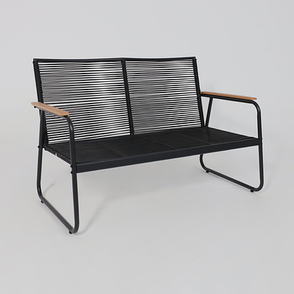 Комплект мебели садовой AksHome GARDENIA (кресло  2 шт, диван 1 шт, стол 1 шт), черный - 27