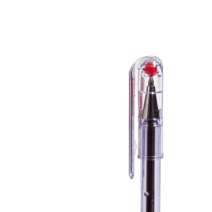 Ручка шариковая "ВК 77", 0.7 мм, прозрачный, стерж. красный - 5