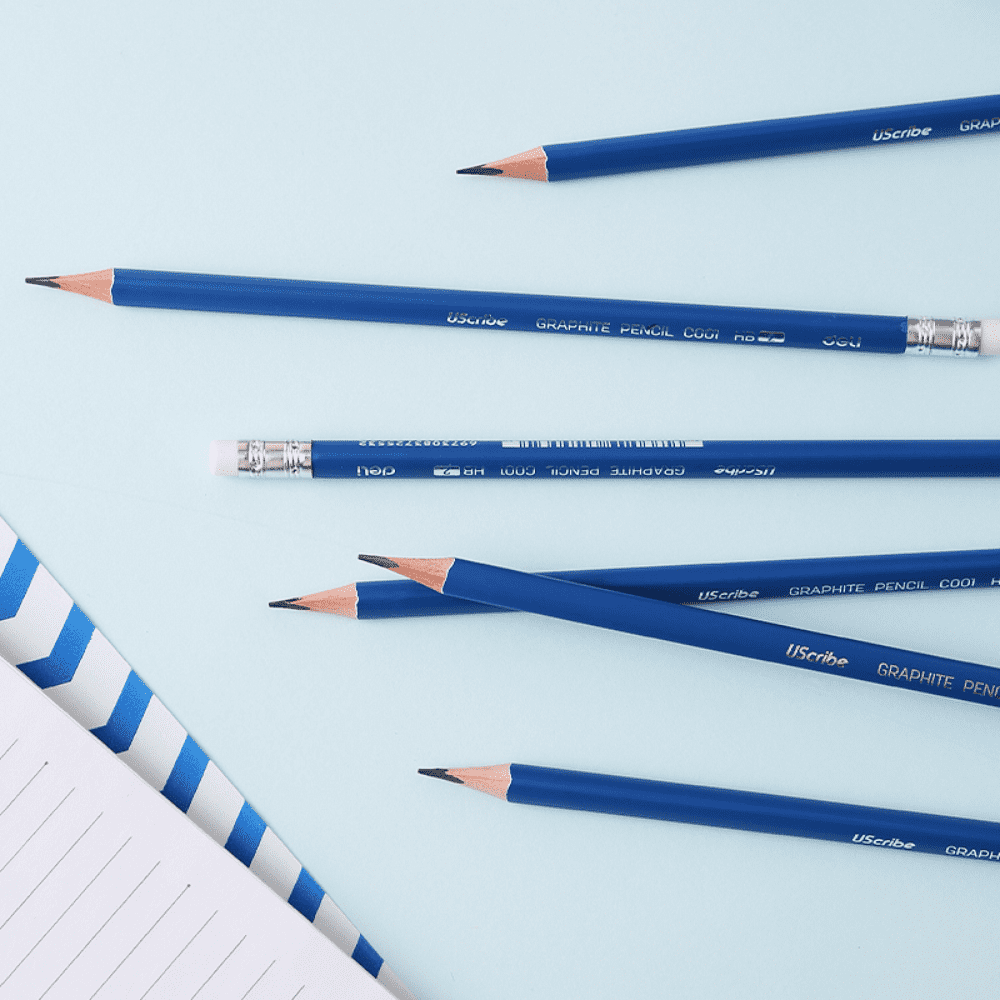 Карандаш простой "Deli Uspire", HB, синий - 4