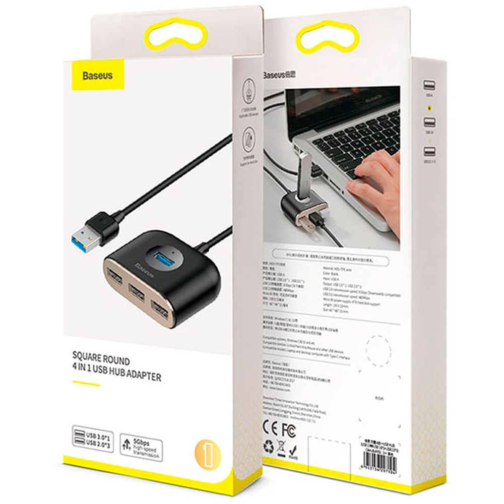 USB-хаб Baseus Square Round 4in1 (CAHUB-AY01) - 4