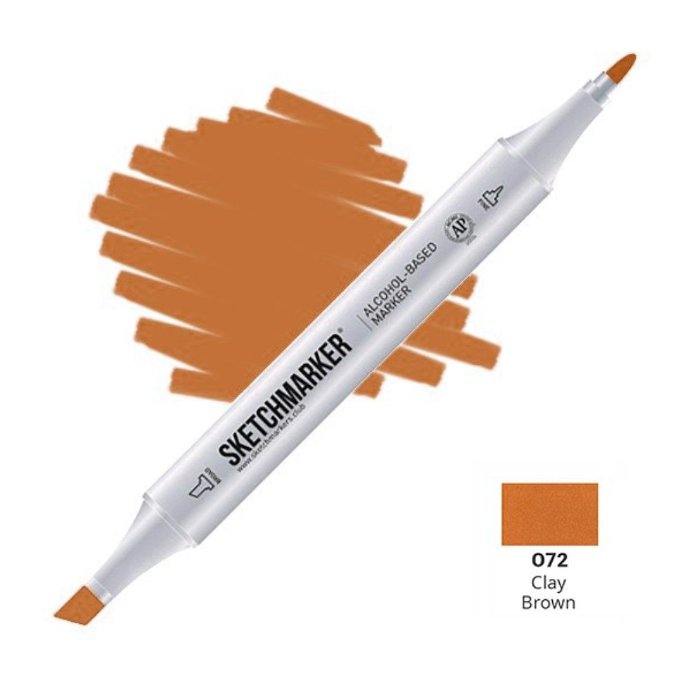 Маркер художественный "Sketchmarker", двухсторонний, O72 коричневая глина