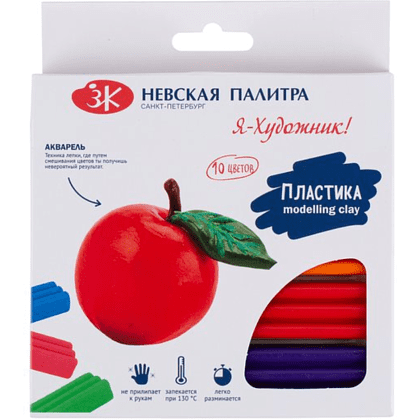 Пластика для моделирования "Я-Художник!", 10 шт. 