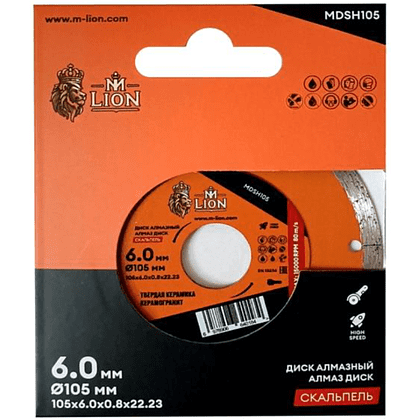 Диск алмазный по керамике M-Lion, 105х22.23 мм, ультратонкий