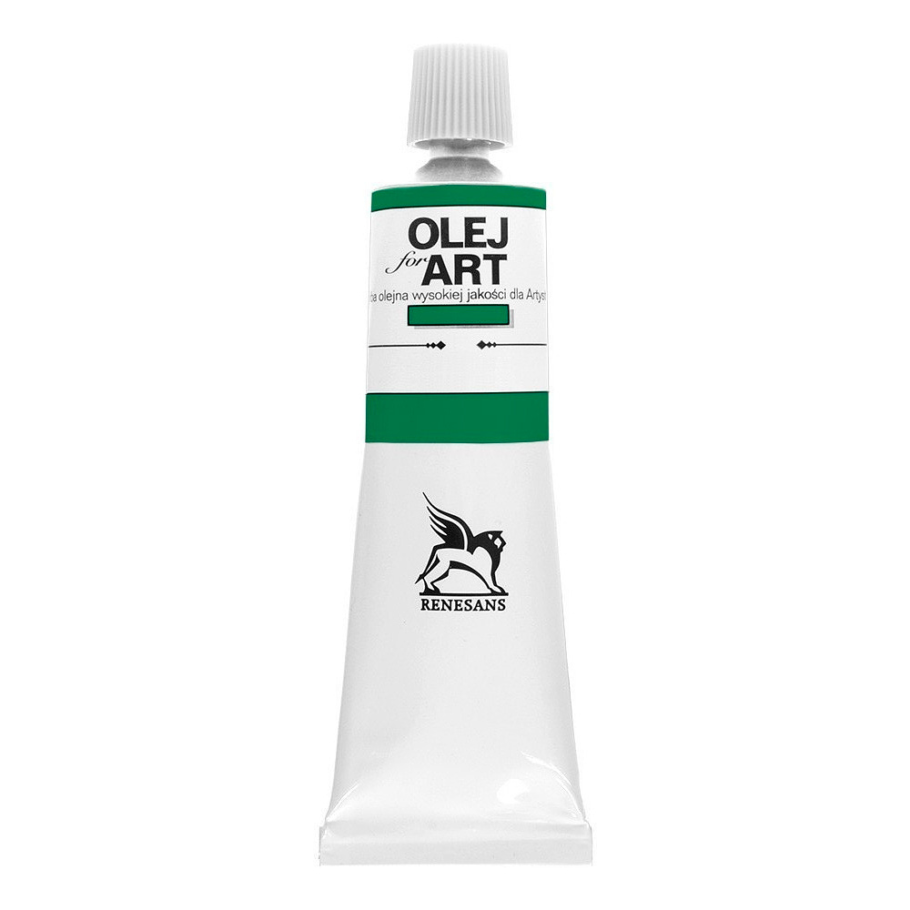 Краски масляные Renesans "Oils for art", 40 зеленый изумрудный, 60 мл, туба