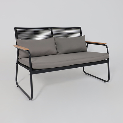 Комплект мебели садовой AksHome GARDENIA (кресло  2 шт, диван 1 шт, стол 1 шт), черный - 21