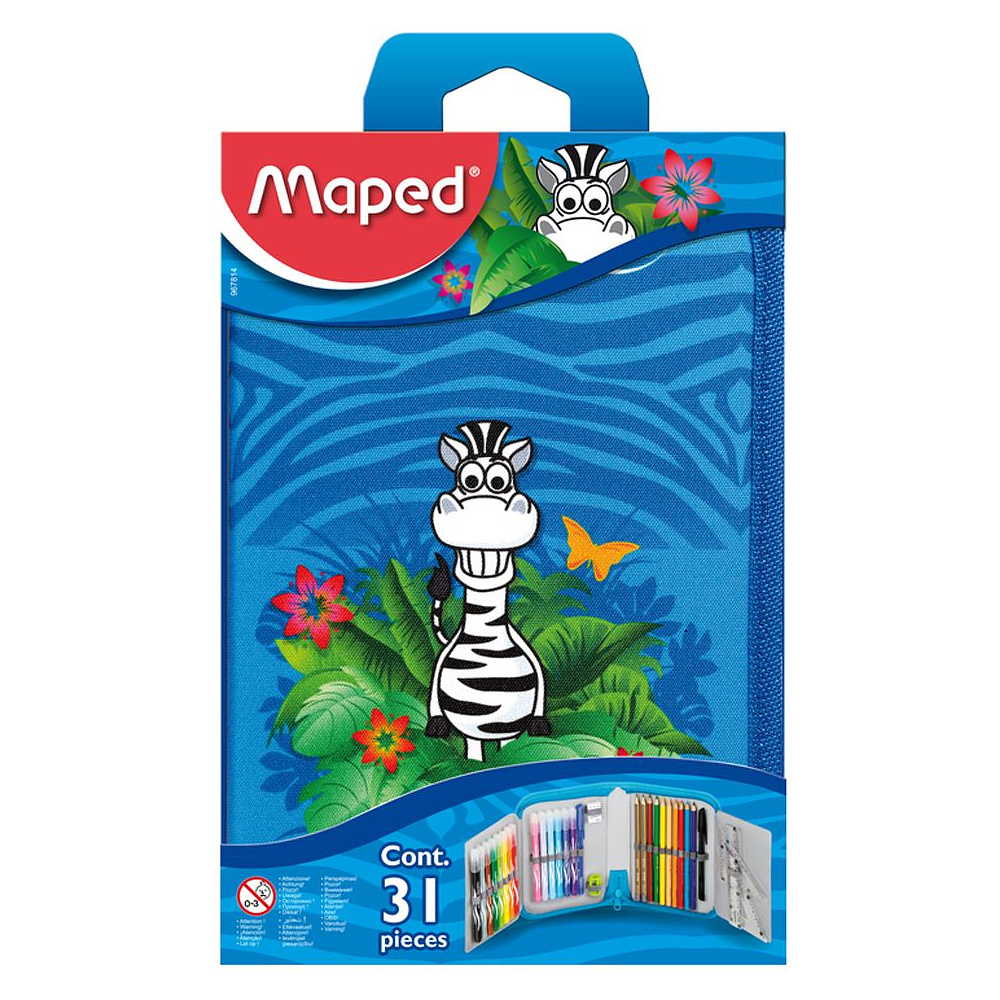 Пенал Maped "Jungle", 1 отделение, с наполнением - 4