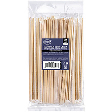 Палочки для еды 20 см, в индивидуальной ПП-упаковке, бамбук, 100 шт/упак