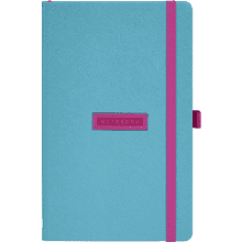 Блокнот "Shell turquoise", А5, 96 листов, голубой, срез розовый