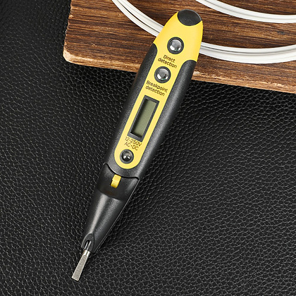 Индикаторная отвертка-тестер Deli YS EDL8005, 12-250 В, цифровая, желтый, черный - 5