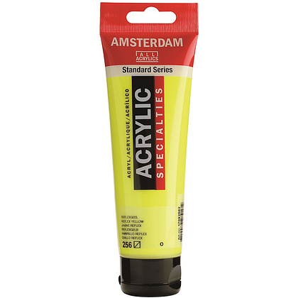 Краска акриловая "Amsterdam", 256 флуоресцентный желтый, 120 мл, туба