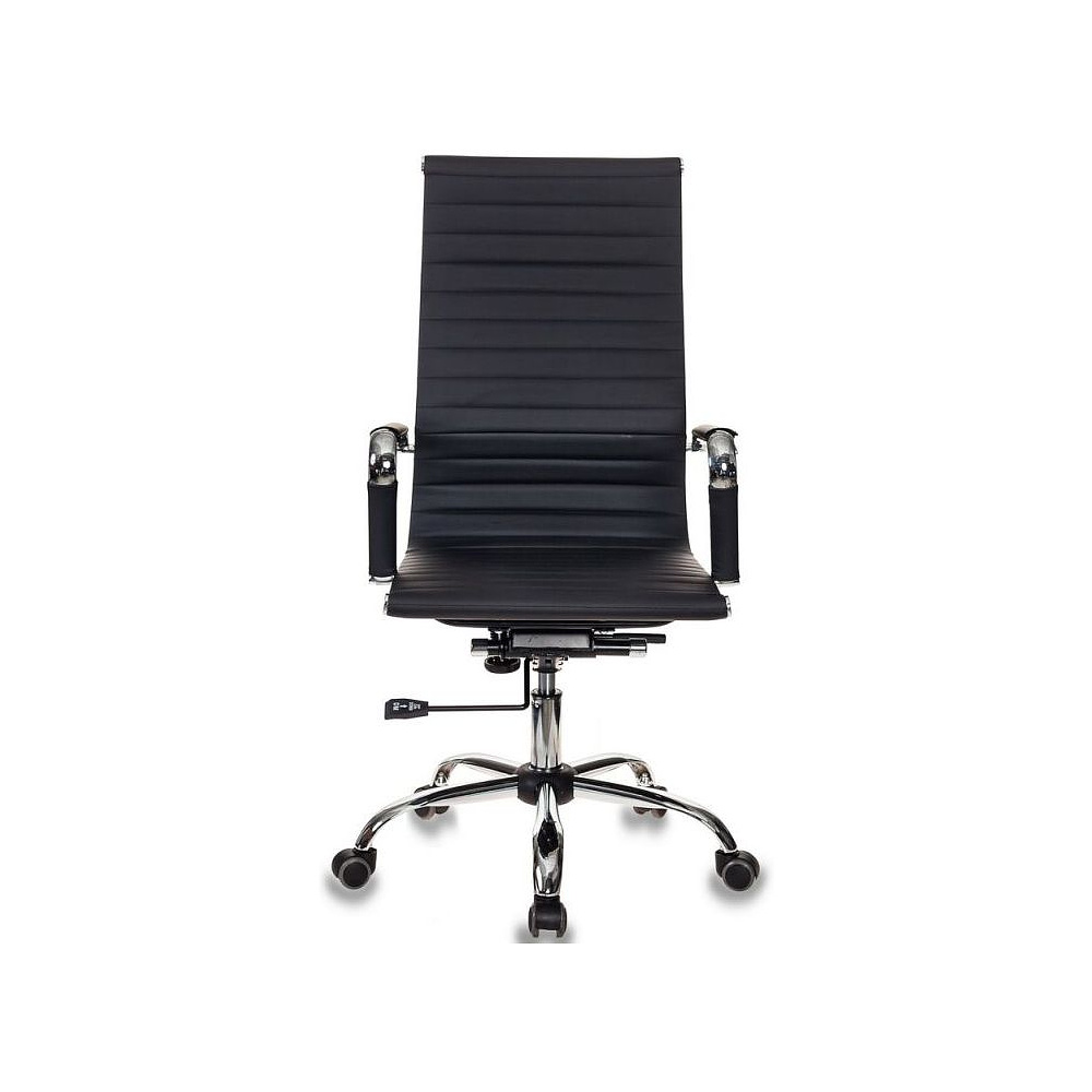 Кресло для руководителя "Бюрократ CH-883", кожзам, хром, черный - 2