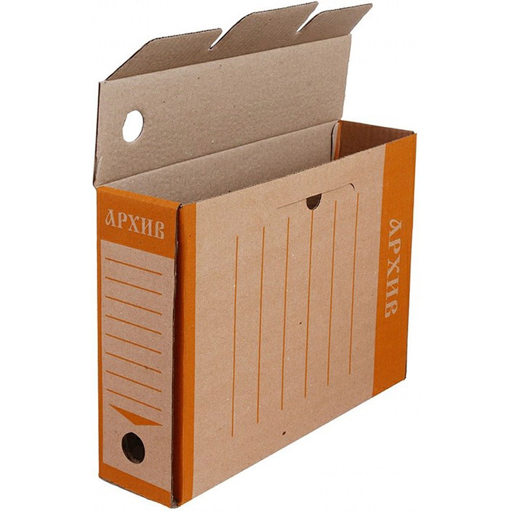 Коробка архивная "Эко", 80x327x240 мм, оранжевый - 3
