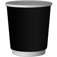 Стакан картонный 24 шт, 250 мл, 2 слоя, черный
