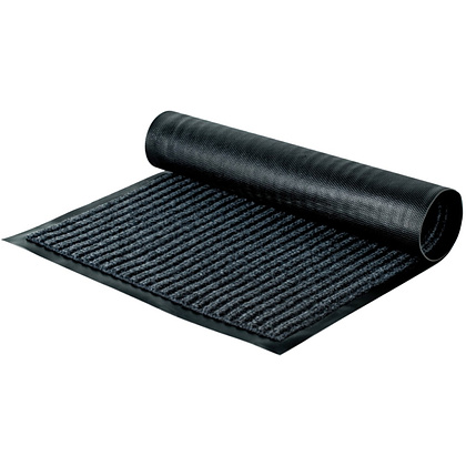 Коврик придверный "OfficeClean", 40х60 см, ребристый, серый