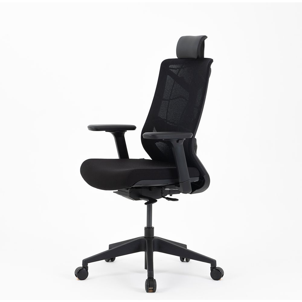 Кресло для руководителя "Nature II Slider", каркас черный, ткань, пластик, черный - 2