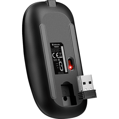 Мышь DEFENDER Touch MM-997, оптич., беспроводная, черный, 800-1600 dpi - 5