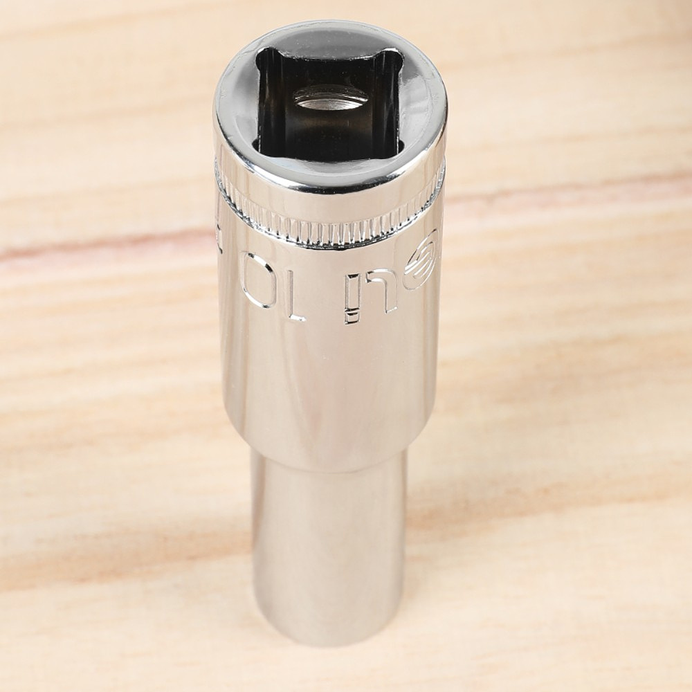 Головка торцевая шестигранная Deli YS EDQ4310 1/2", 10 мм , глубокая, серебристый - 4