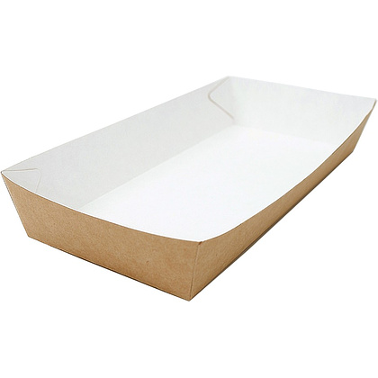 Контейнер бумажный универсальный, 180х80х30 мм, 220шт/упак, крафт