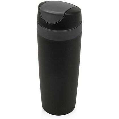 Кружка термическая "Лайт", пластик, 450 мл, черный, темно-серый