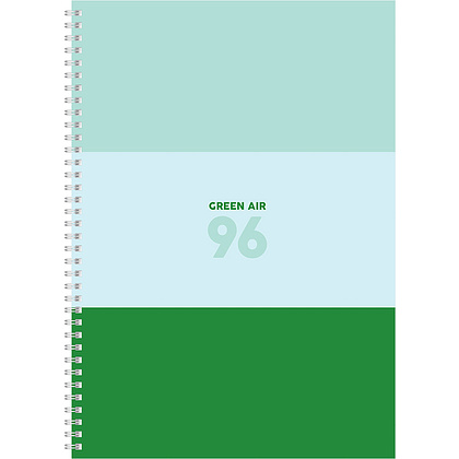 Тетрадь "Green air", А4, 96 листов, клетка, ассорти - 5