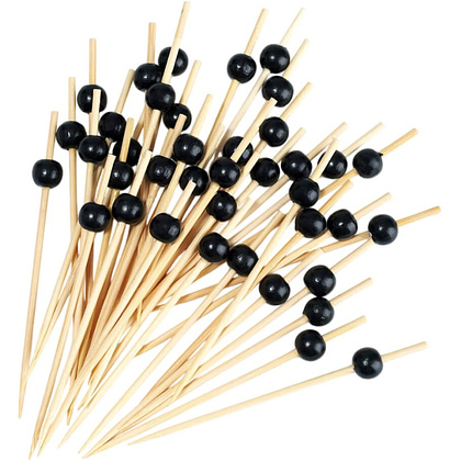 Пика бусина 12 см, бамбук, 100 шт./упак