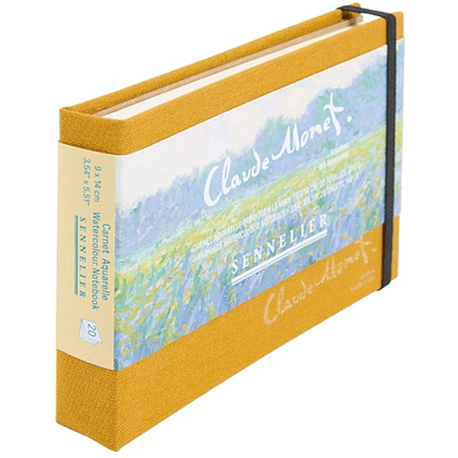 Скетчбук для акварели "Claude Monet - Field of Yellow Irises", 9х14 см, 300 г/м2, 20 листов, шафраново-желтый - 2