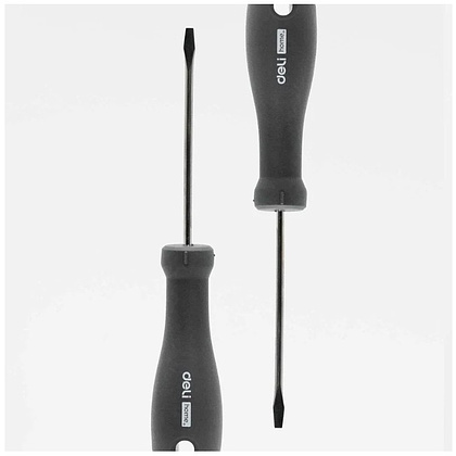 Отвертка Deli HS EHT1103, SL3х75 мм, Soft Touch, черный - 8