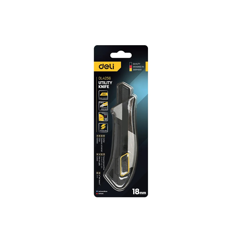 Нож универсальный "Deli DL4256", 18 мм, усиленный - 8