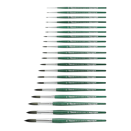 Кисть для рисования "Tintoretto Emerald", синтетика, круглая, №1 - 2