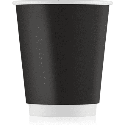 Стакан картонный Ecocups, 20 шт, 250 мл, 2 слоя, черный