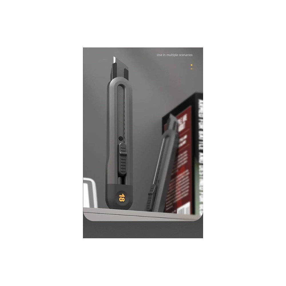 Набор ножей строительных Deli HS EHT4003, 3 шт (ножи 9мм/18мм/трапеция), Soft Touch, черный - 26