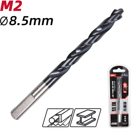 Сверло по металлу Deli RS EDH-MHZ085-E4, 8.5 мм, DIN 338, HSS-TiN - 2