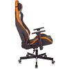 Кресло игровое Бюрократ "Knight Outrider", экокожа, металл, черный, оранжевый, ромбик - 3