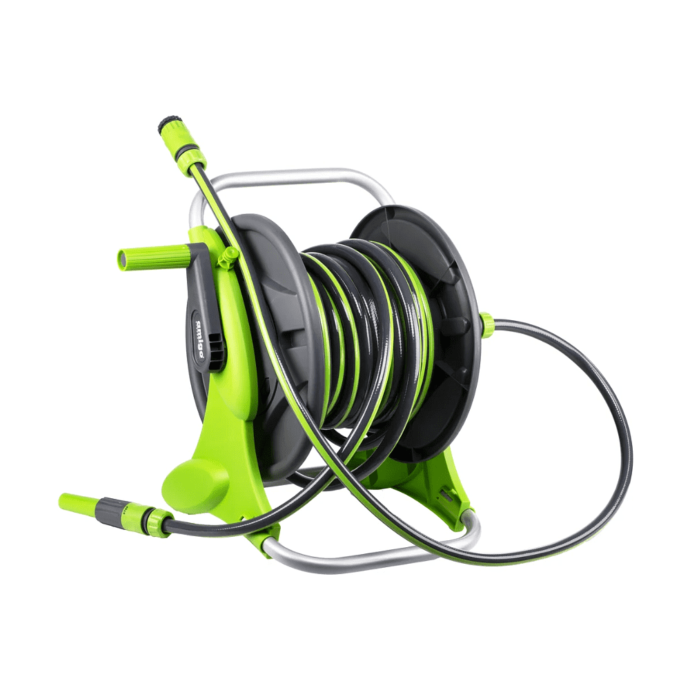 Шланг поливочный Amigo Grande 79605, на катушке, с распылителем, 1/2", 15 м