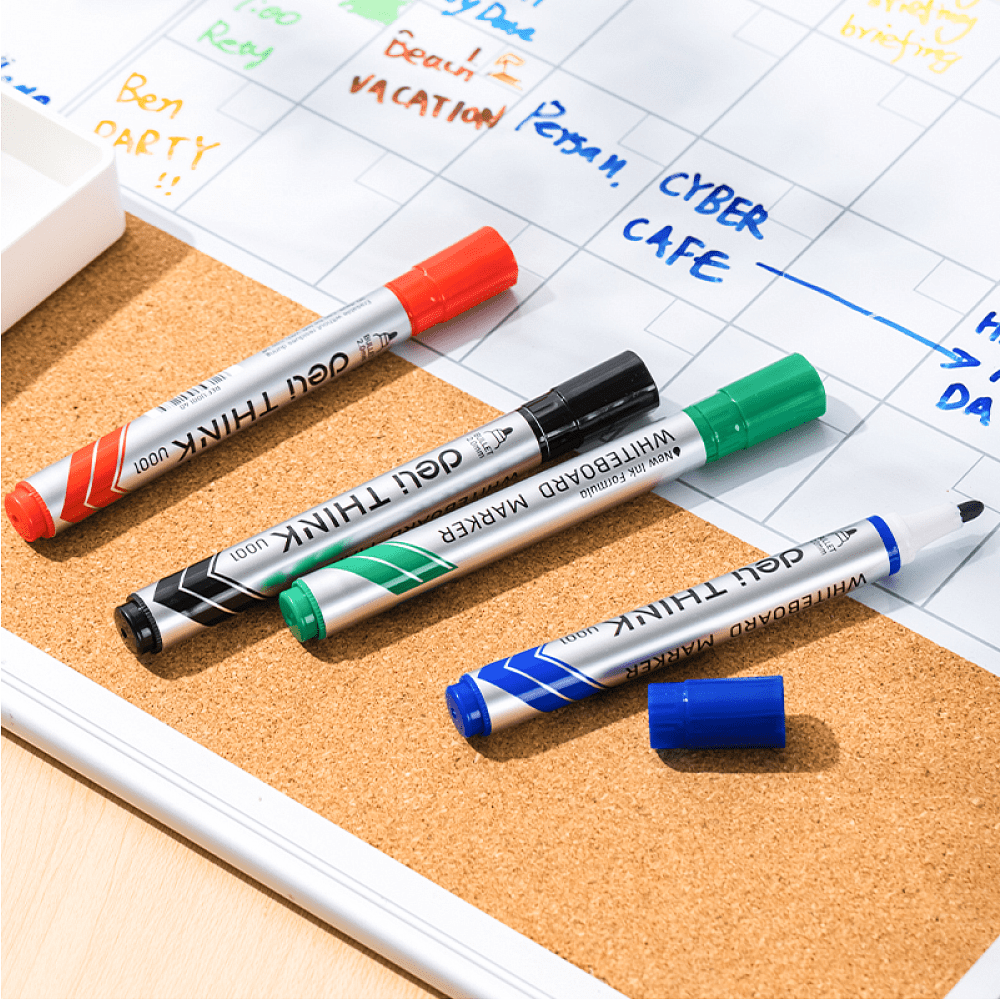 Набор маркеров для досок "Think", 4 шт, ассорти - 5