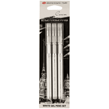 Ручка гелевая "Сонет", 3 шт., белый