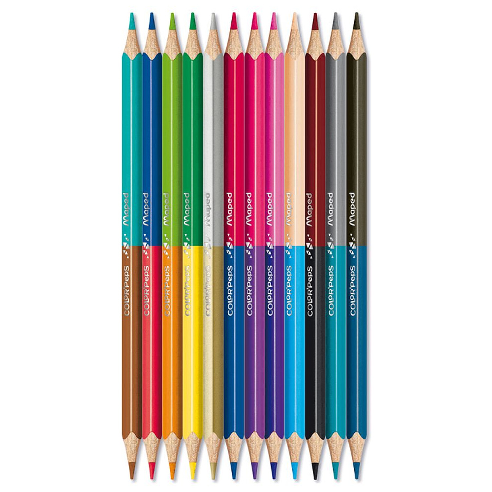 Цветные карандаши Maped "Duo", 12 цветов - 2