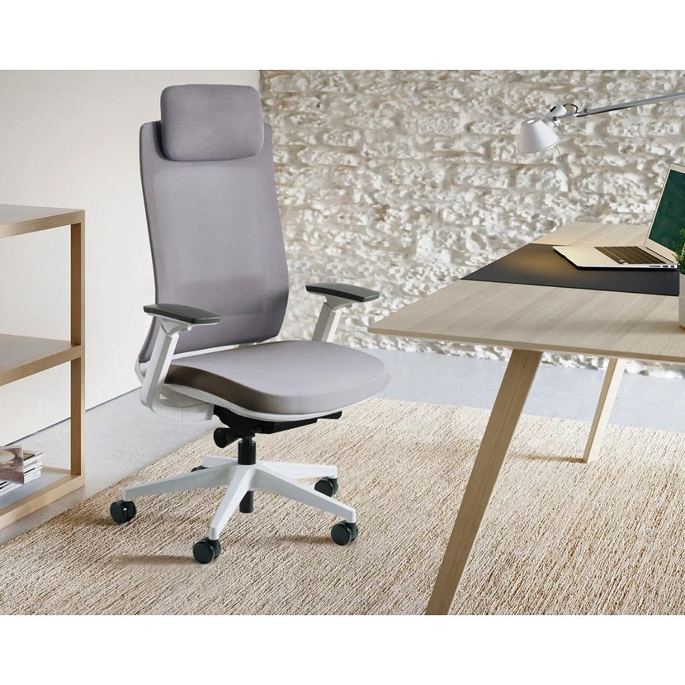 Кресло компьютерное SitZone E-VL002A, сетка, ткань, пластик, черный - 7