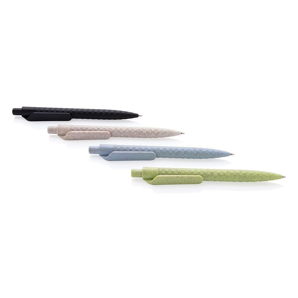 Ручка шариковая автоматическая "Wheat Straw", 1.0 мм, светло-зеленый, стерж. синий - 4